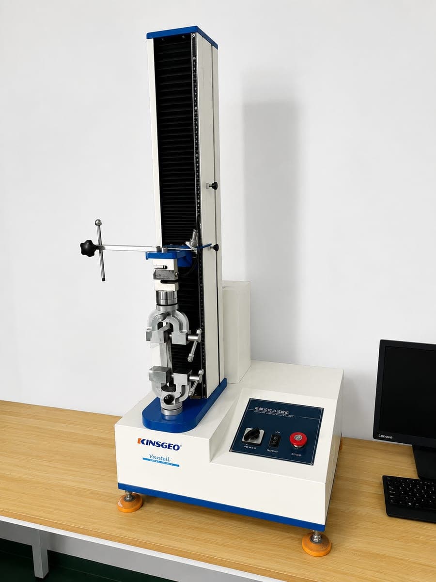 Tensile strength testing machine used for membrane and tape samples